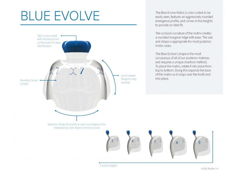 Evolve Molar Blue 7mm Evolve Matrix  - Τεχνητά Τοιχώματα Οπισθίων 